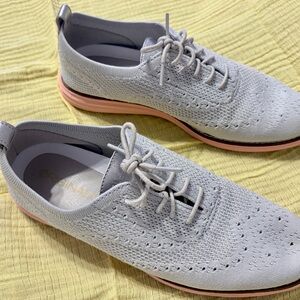 Cole Haan Women's Light Gray Knit Oxford with Pink Accent Sole